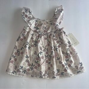 Joie Floral Kids Blouse - Cream and Purple